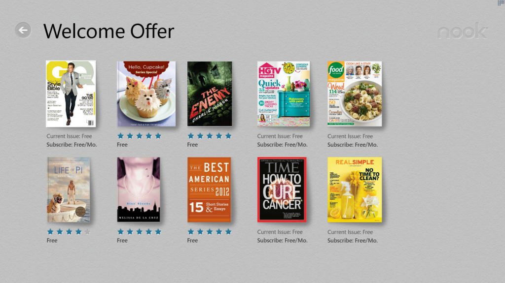 win 8 nook welcome offer