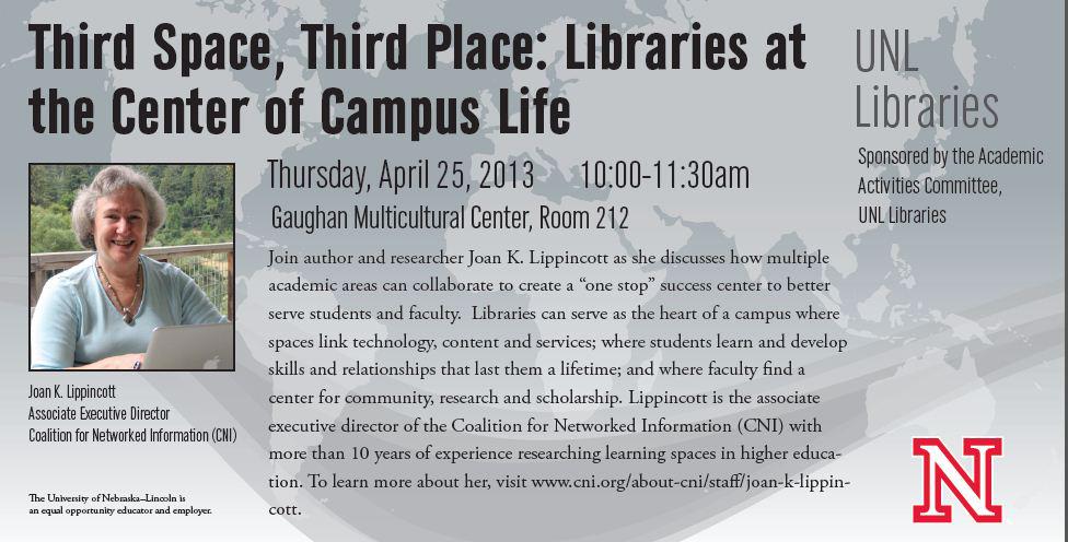 Third Space, Third Place Libraries at the Center of Campus Life