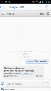 Google SMS Search