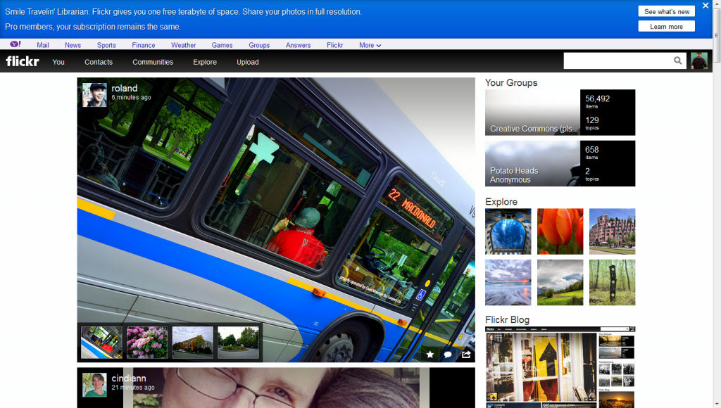 New Flickr design