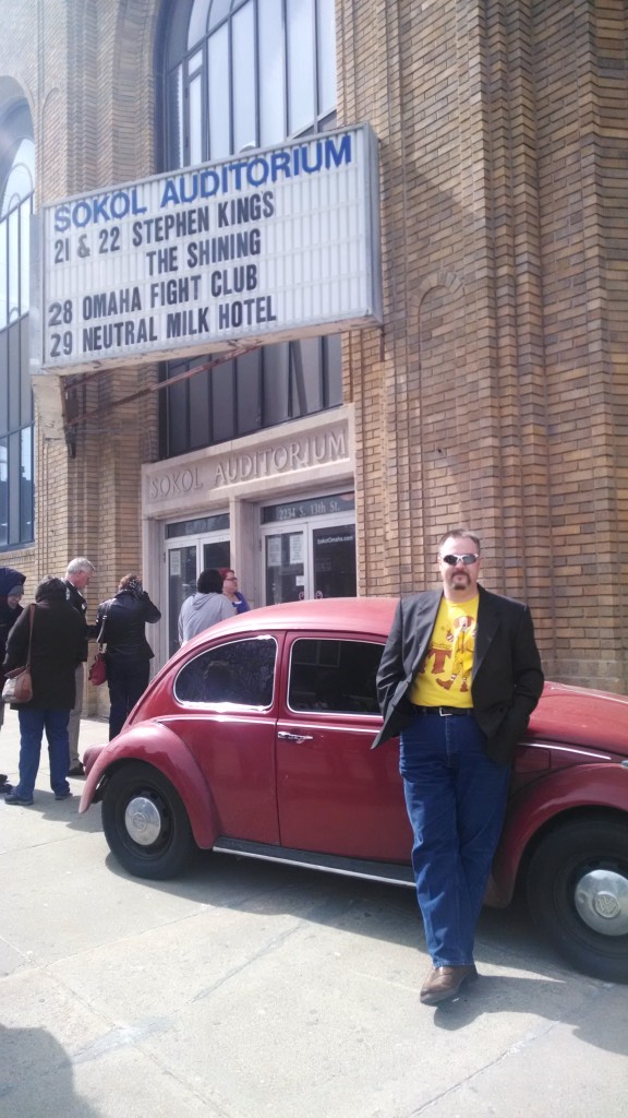 Outside the theatre with The Bug