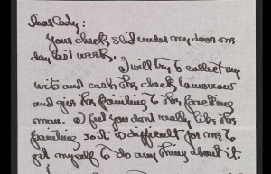 Transcriptions of artists' letters, like the one above from Georgia O'Keeffe, will form the basis of a new book from the Smithsonian's Archives of American Art called The Art of Handwriting. (Smithsonian Archives of American Art)