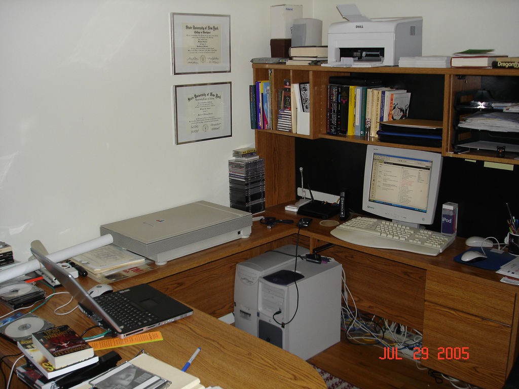 Home office setup, July 2005