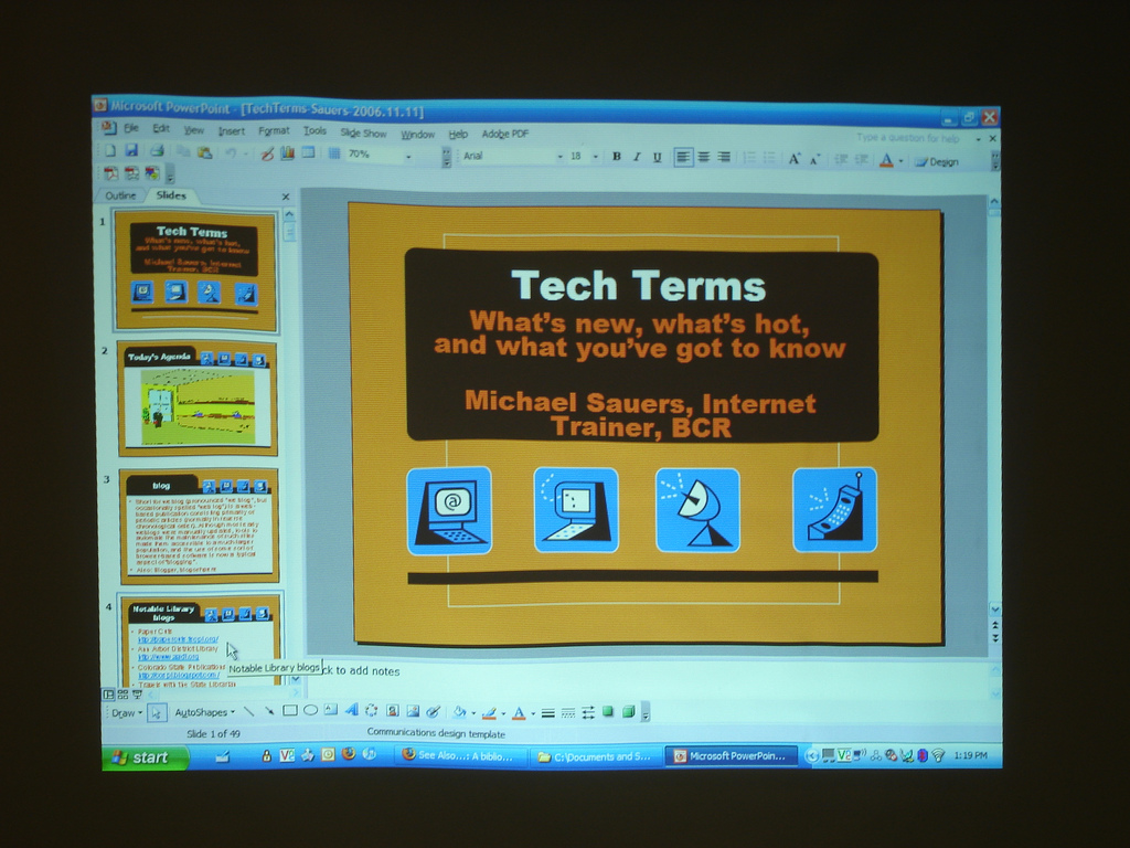 Throwback Thursday: Tech Terms presentation