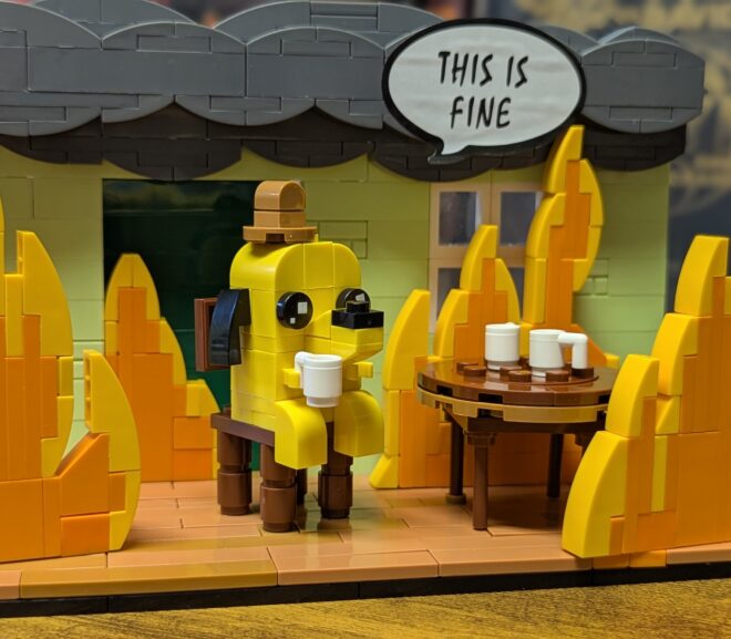 This is fine, Lego edition