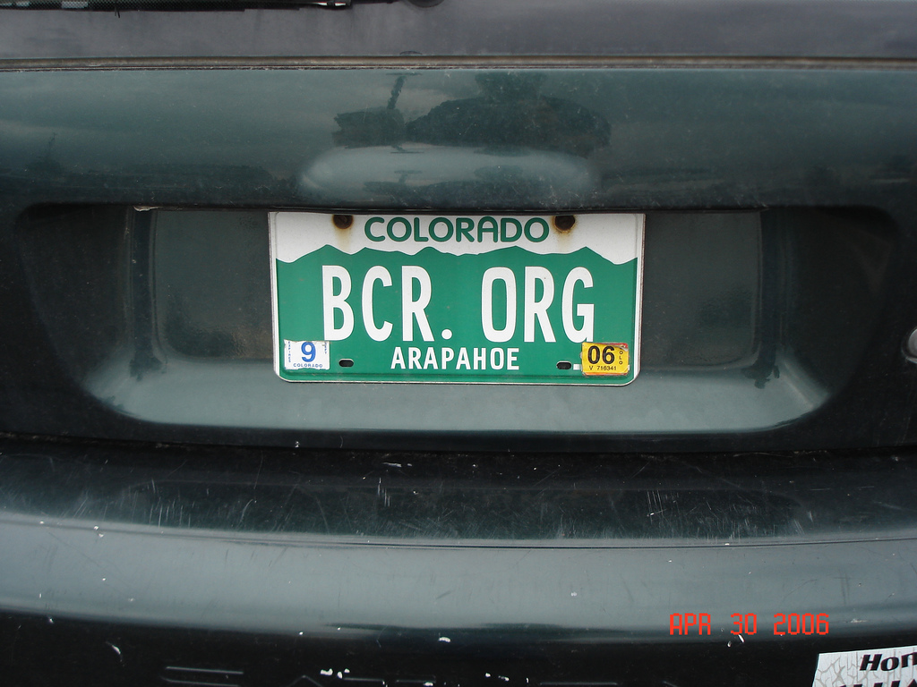 Throwback Thursday: My first custom license plate