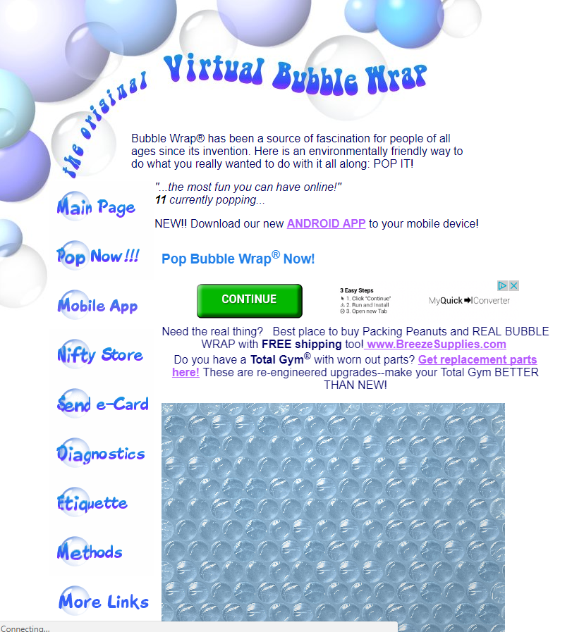Throwback Thursday: Virtual Bubblewrap