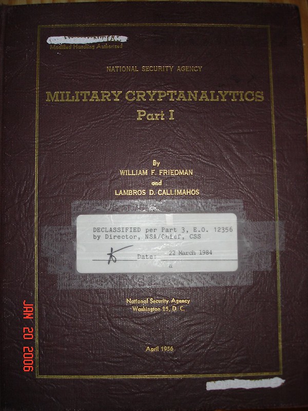 Military Cryptanalytics Part I
