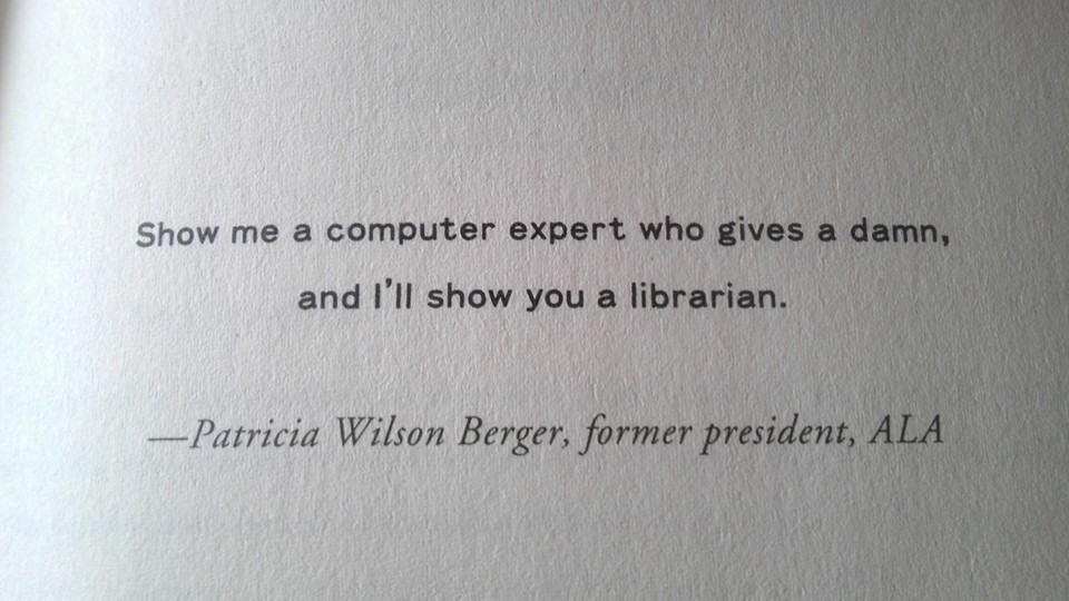 Show me a computer expert who gives a damn...