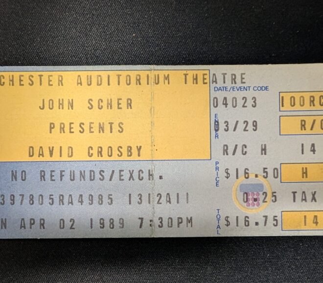 Throwback Thursday: David Crosby ticket April 2, 1989