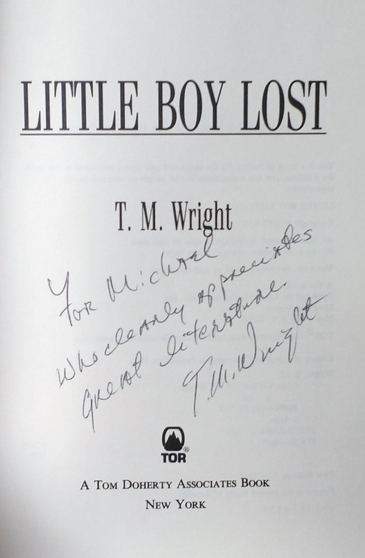 T.M. Wright autograph