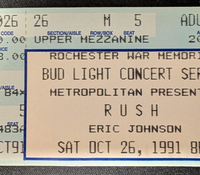 Throwback Thursday: RUSH ticket, 1991