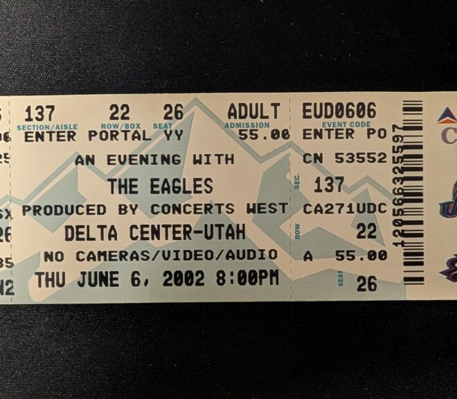 Throwback Thursday: The Eagles ticket, Salt Lake City, UT 2002